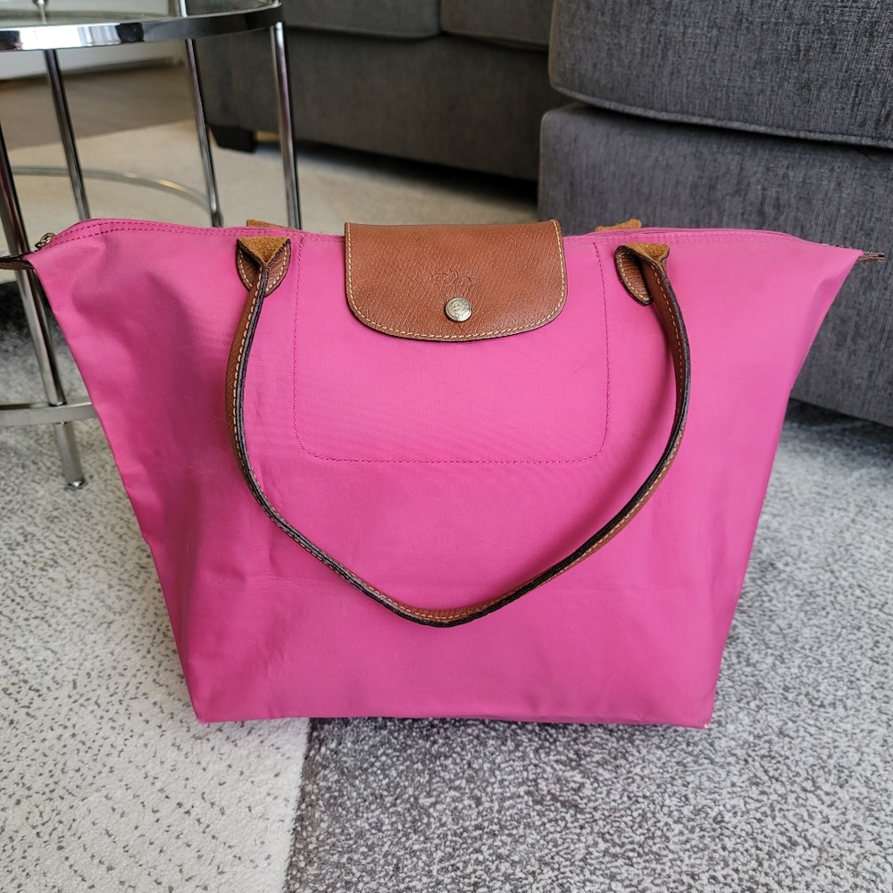 Longchamp Le Pliage Nylon Large/short Peony Tote